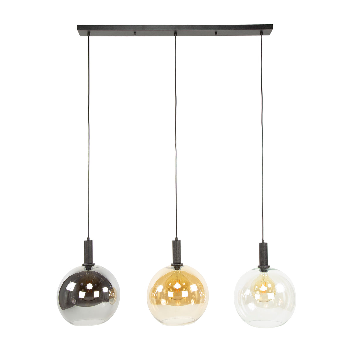 Aurora Trico pendant lamp, 3 lights / Artic black