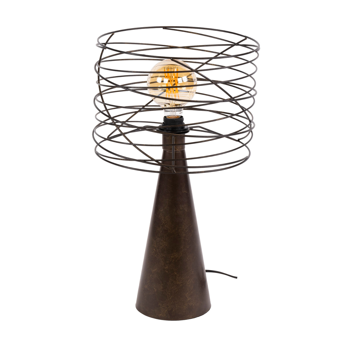 Swirl table lamp 1-light / Urban brown