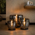 Blaze L floor lamp 1-light / Smoke grey glass