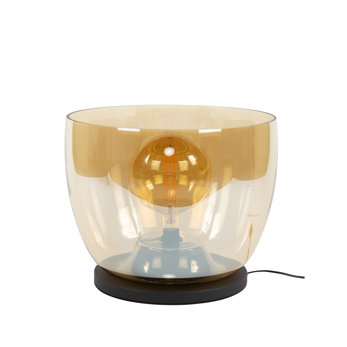 Lámpara de pie Blaze XXL de 1 luz / Vidrio ámbar