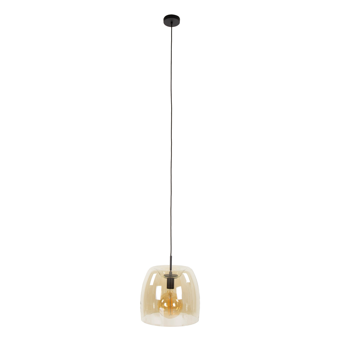 Lámpara colgante Glide Glass de 1 luz / vidrio ámbar