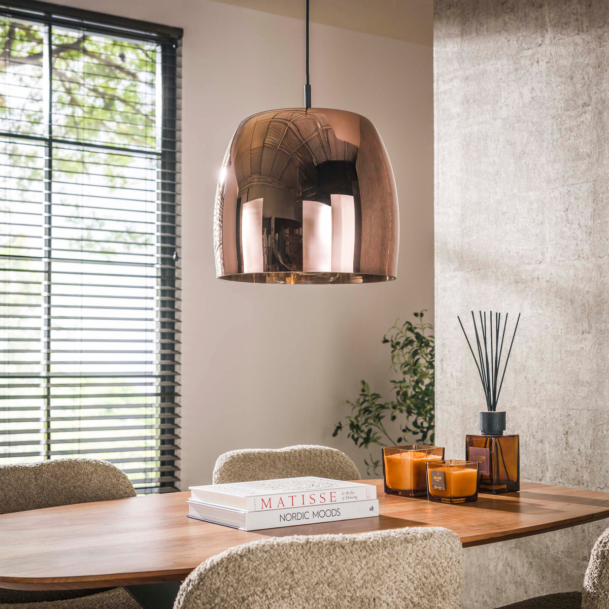 Lampa wisząca Glide Glass 1-punktowa / miedziane szkło