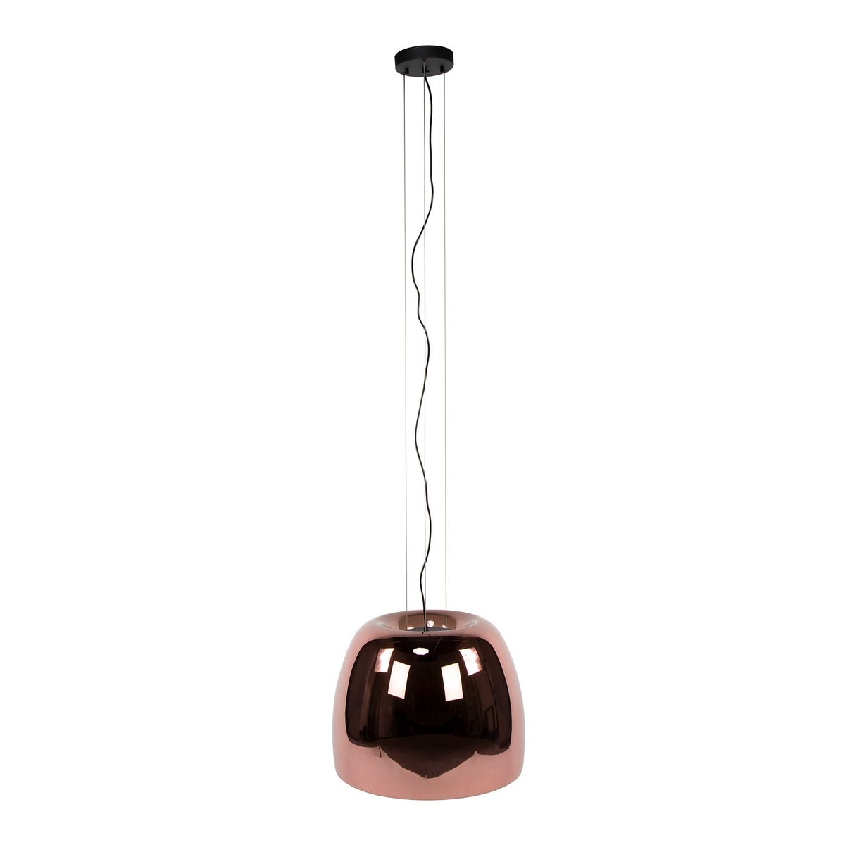 Pendellampe Glide Glass XL med 1 lys / Kobberfarvet glas
