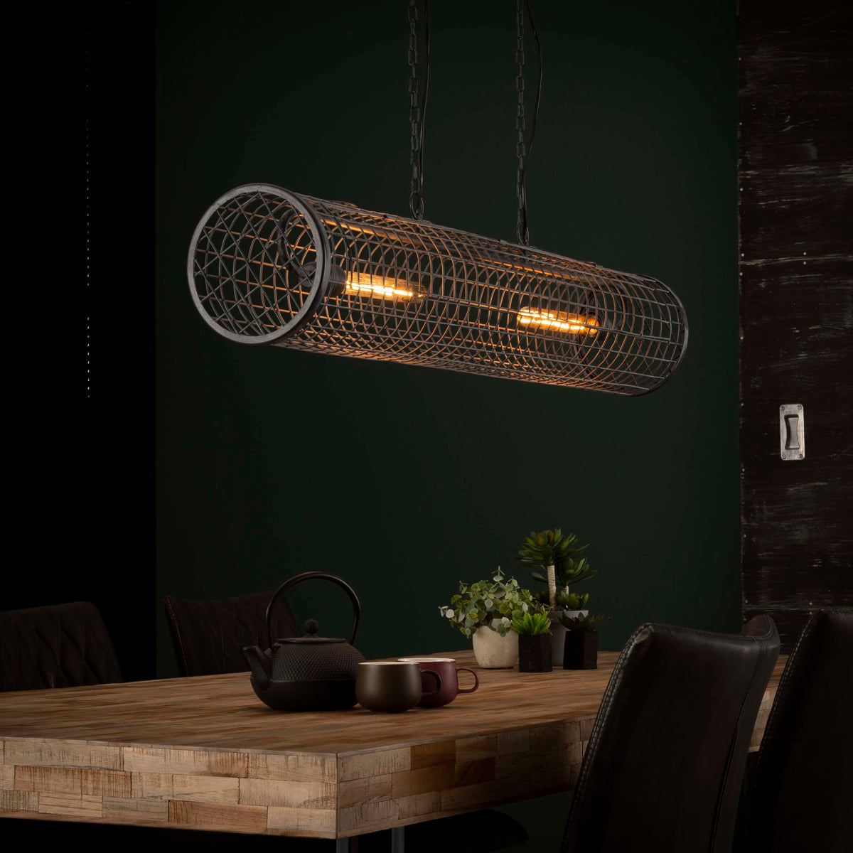 Lampa wisząca Flume Wire 2-punktowa / łupkowoszary