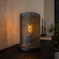 Table lamp Shield Tube 1-light / Black brown