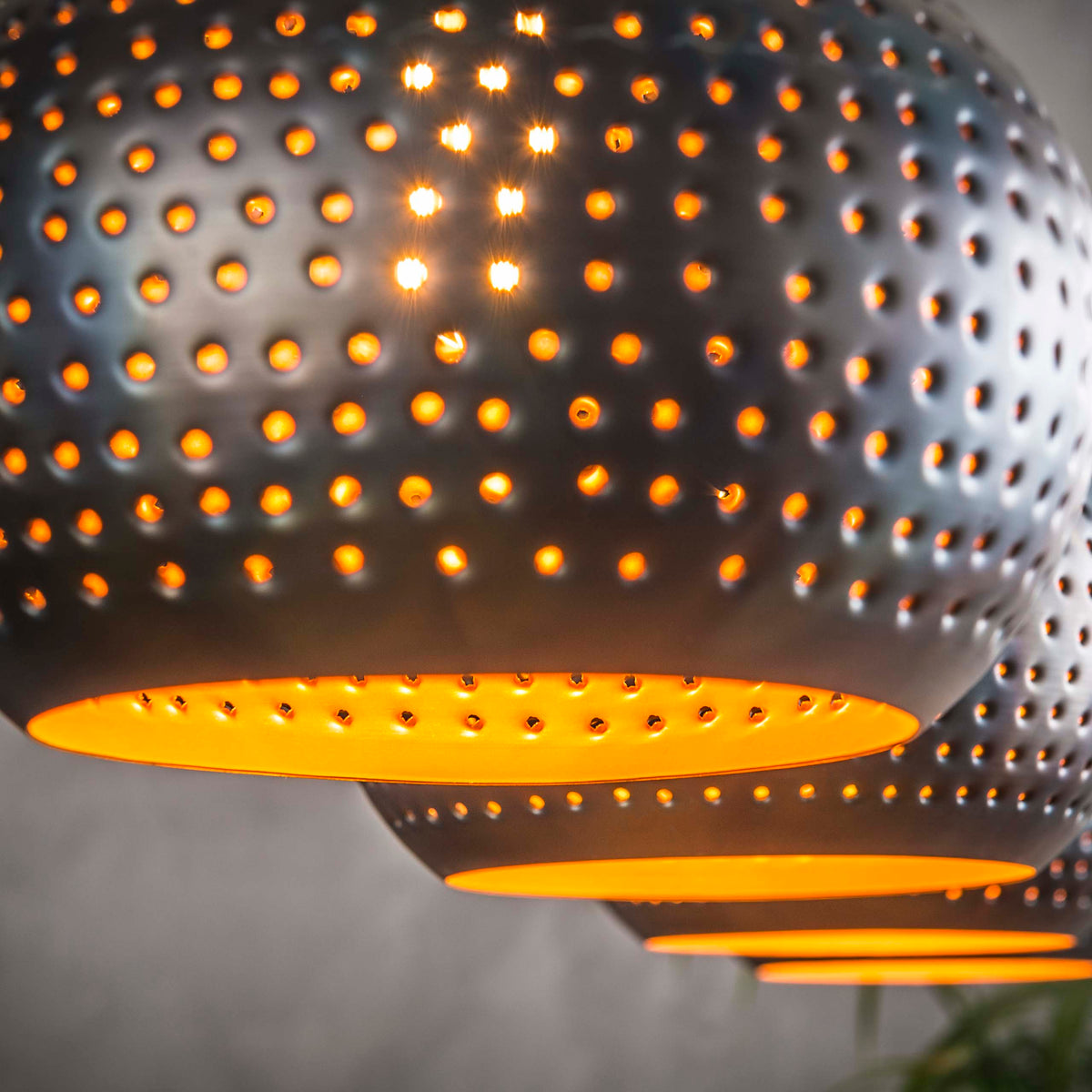 Lámpara colgante Pulse de 4 luces / Negro marrón