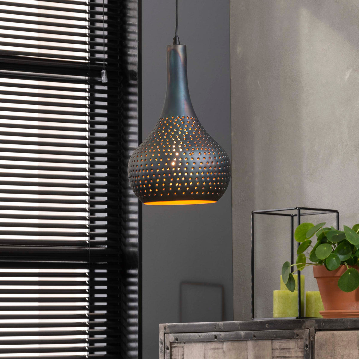 Pendant lamp Pulse 1-light / Black brown