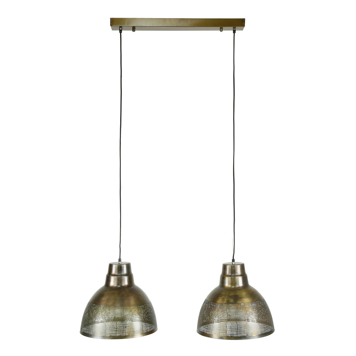 Lampada a sospensione Silhouette a 2 luci / Bronzo anticato