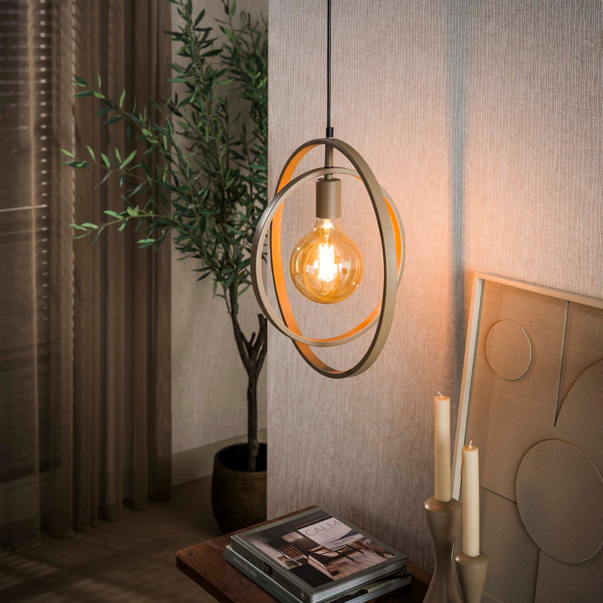 Lampada a sospensione Twist a 1 luce / beige