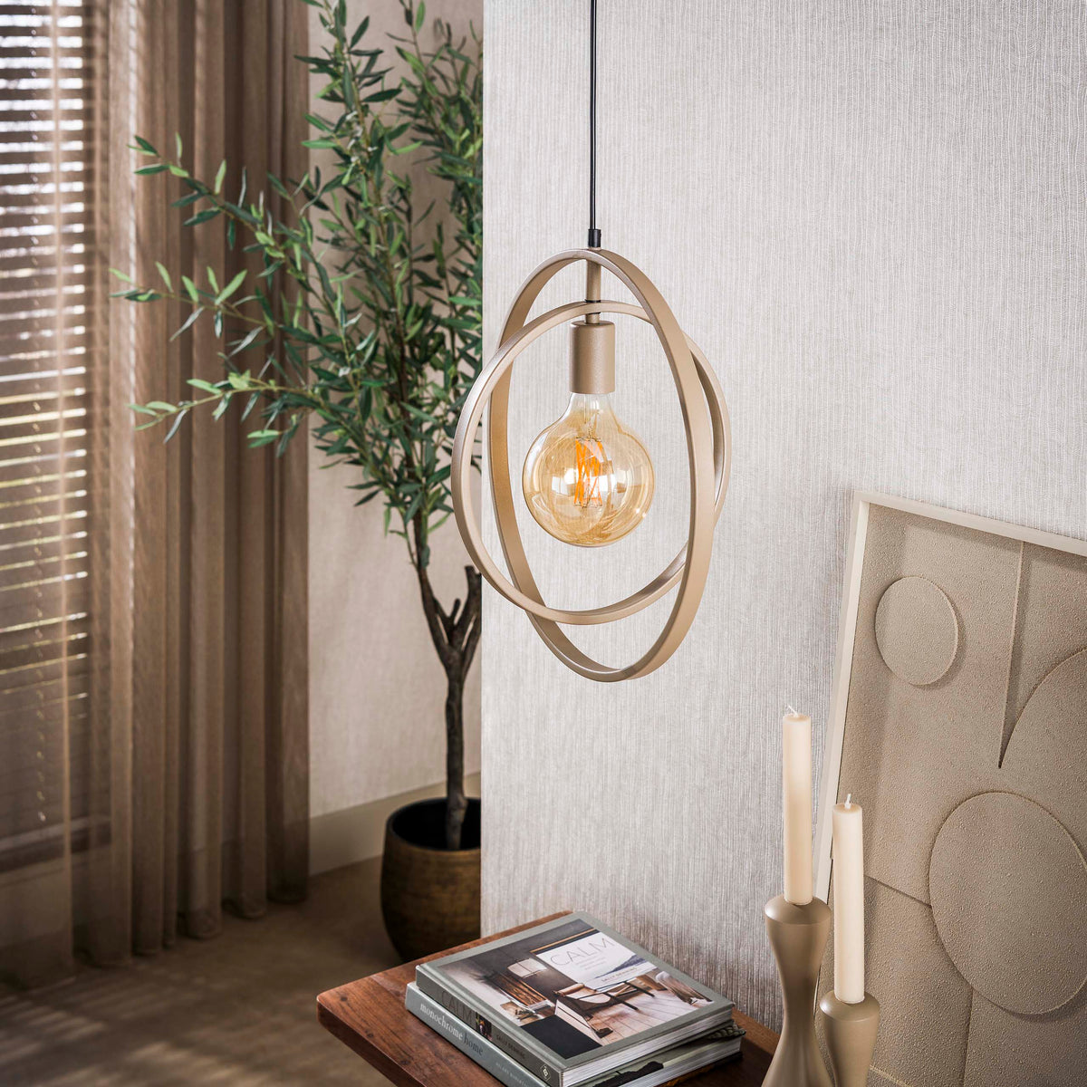 Lampada a sospensione Twist a 1 luce / beige
