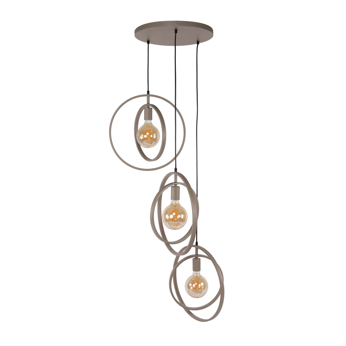 Pendelleuchte Twist, gestuft, 3-flammig / Beige
