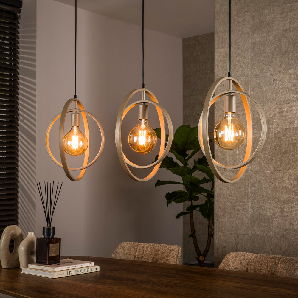 Lampada a sospensione Twist a 3 luci / beige