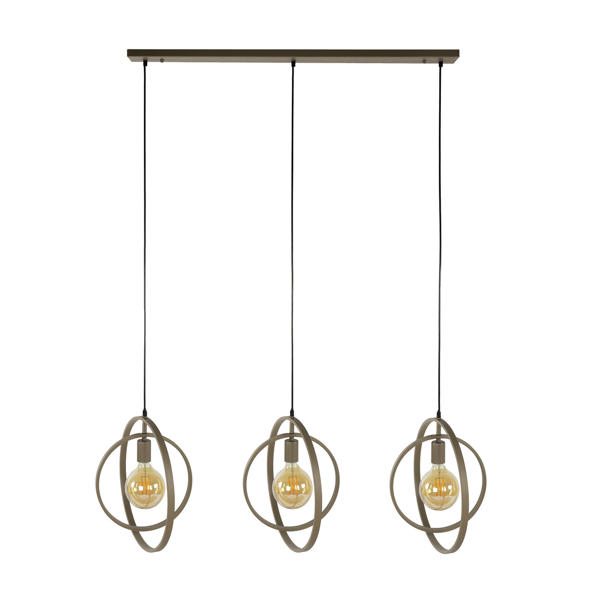 Pendelleuchte Twist 3-flammig / Beige