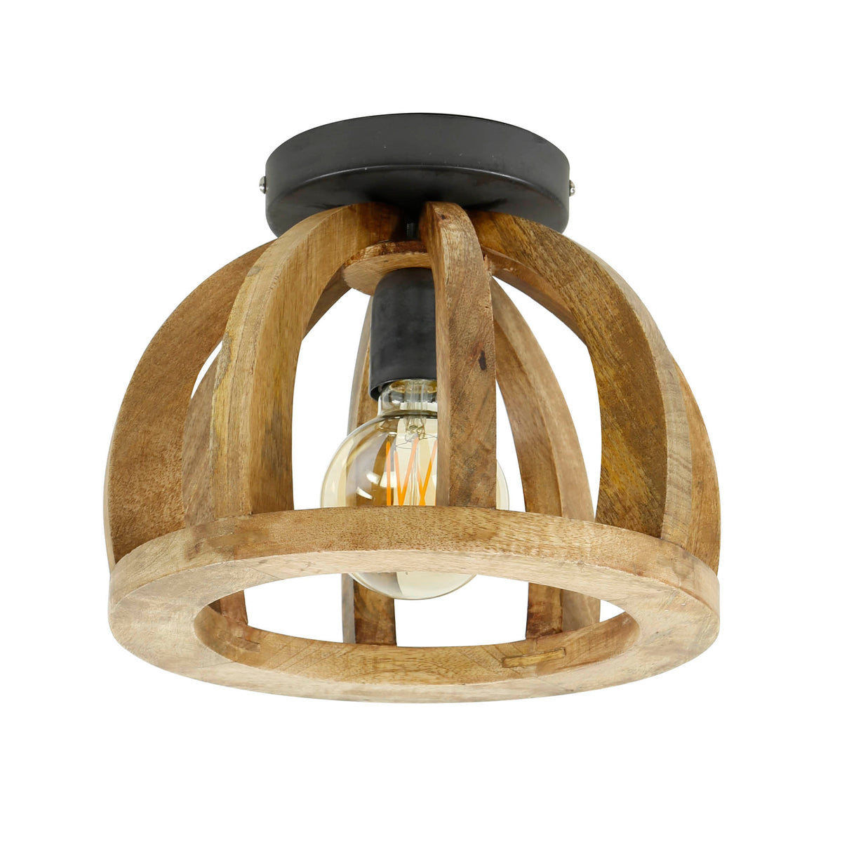 Pearl ceiling lamp 1-light / Solid mango wood
