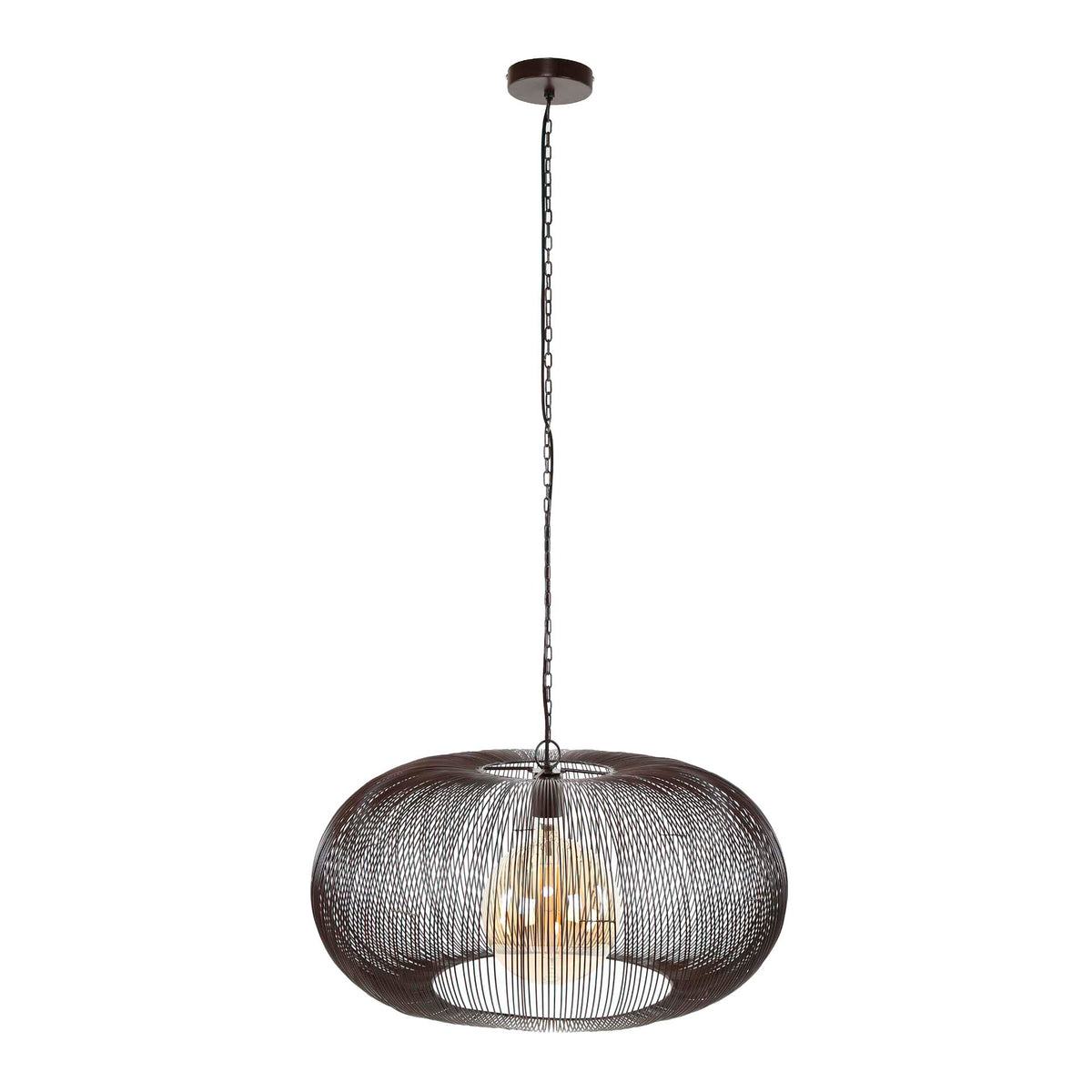 Pendellampa Delta med 1 ljuskälla Ø70cm / Svart nickel