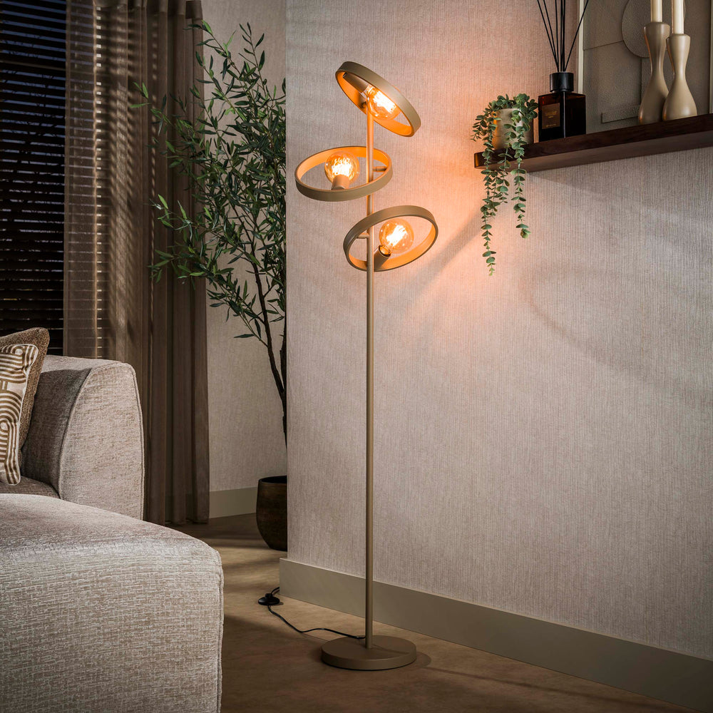 Elica floor lamp 3-light / Beige