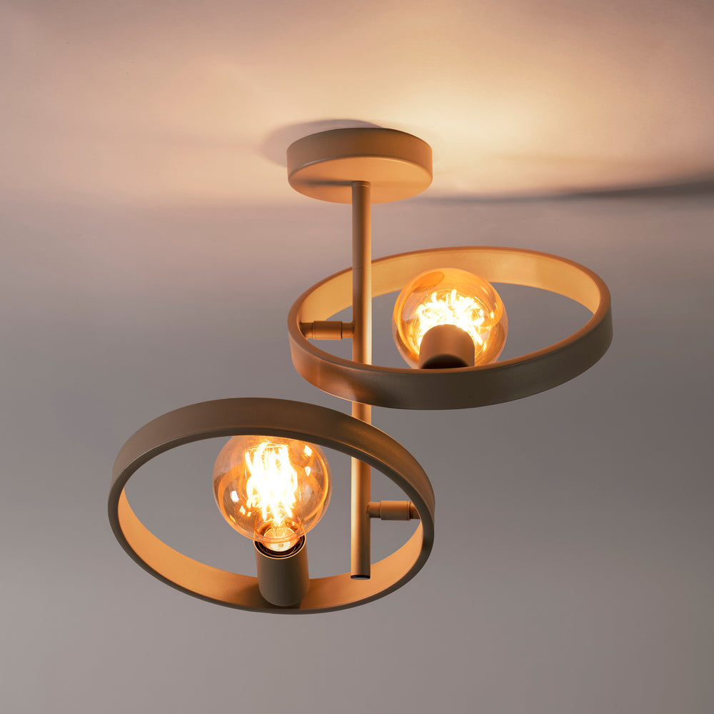 Deckenleuchte Elica 2-flammig / Beige