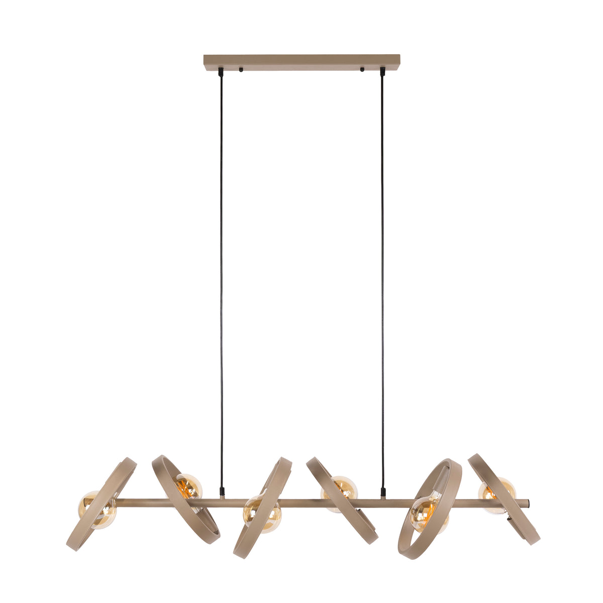 Pendellampa Elica med 6 ljuskällor / Beige
