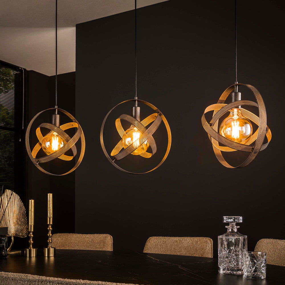 Celeste 3-light pendant lamp / Arctic black
