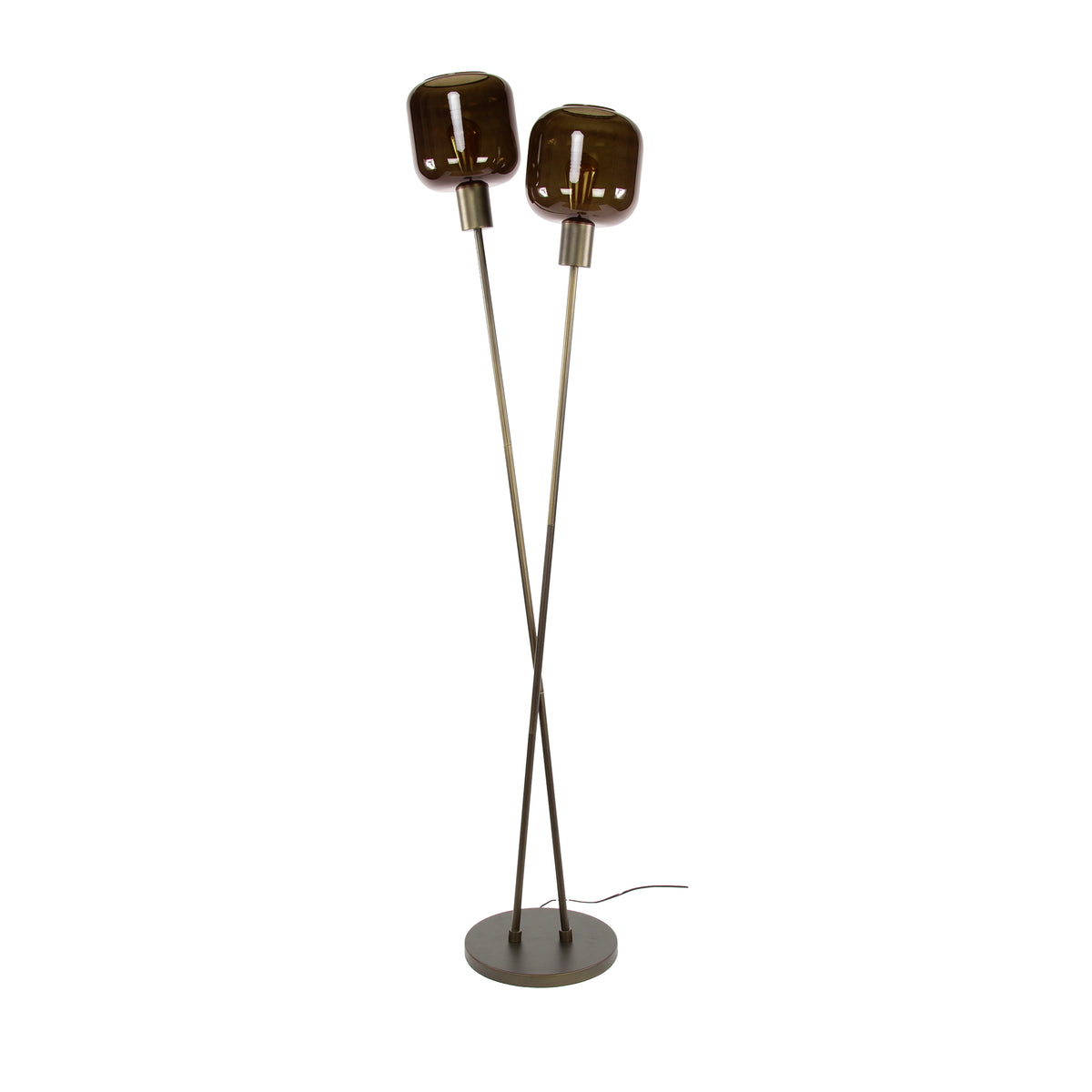 Copper-lattiavalaisin, 2-lamppuinen / Sienna-ruskea
