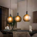 Pendelleuchte Tundra Frosted 3-flammig / Frosted Grau