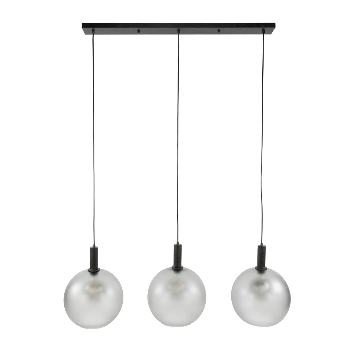 Pendelleuchte Tundra Frosted 3-flammig / Frosted Grau
