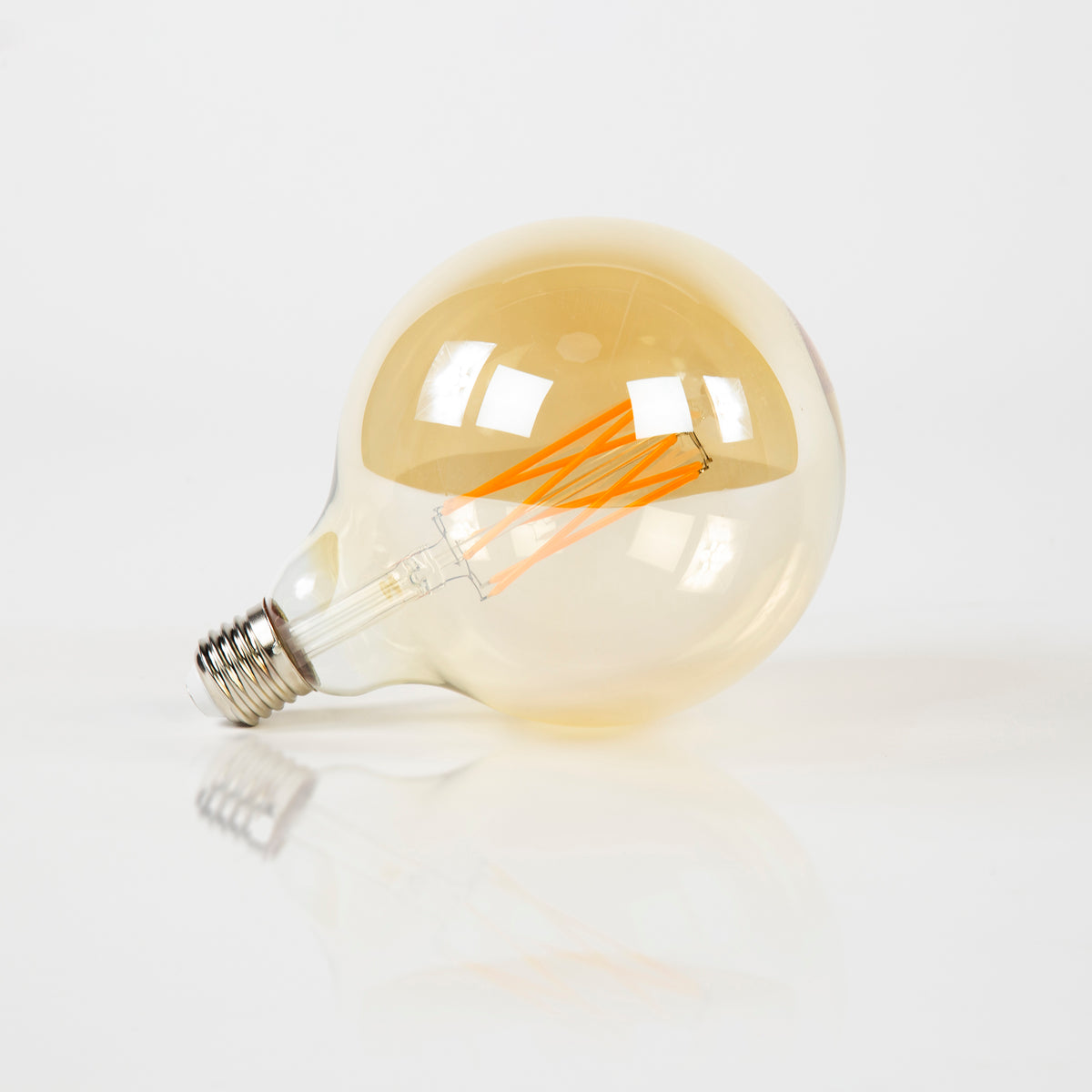 LED light source [G125] filament globe Ø12,5cm / Amber glass