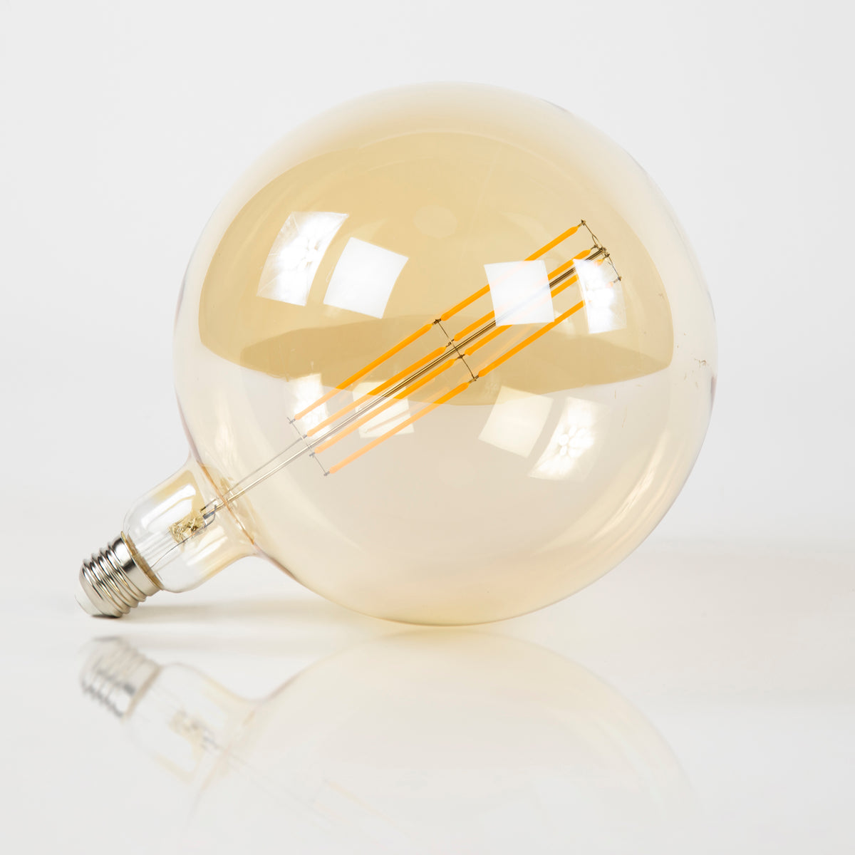 LED light source [G200] filament globe Ø20cm / Amber glass