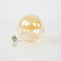 LED-ljuskälla [G150] filamentglob Ø15cm / Bärnstensfärgat glas